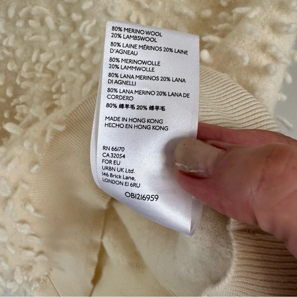 Anthropology Maeve Scottie Textured  wool Sweater Tee, size Small - Picture 3 of 12